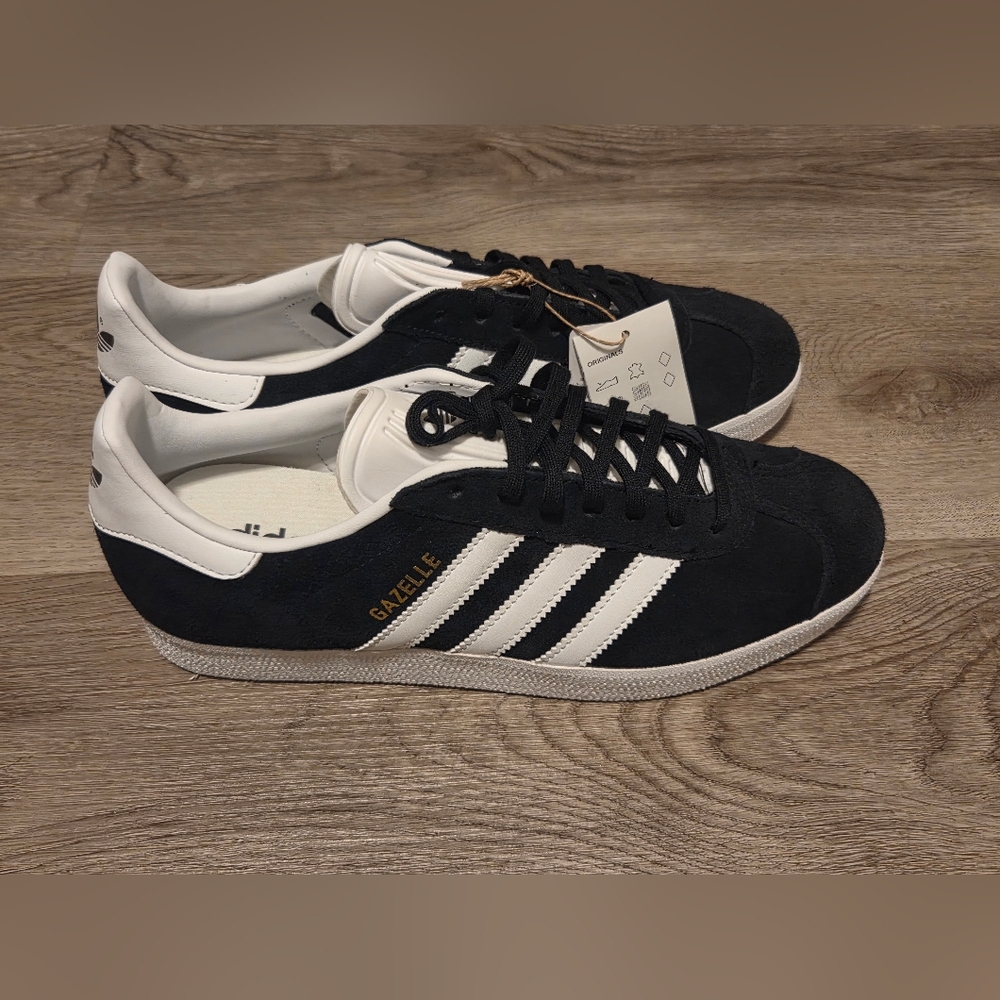 adidas Gazelle Black and White Men's Shoes - Picture 6 of 6